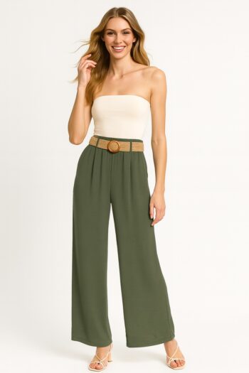 PANTALÓN AMPLIO CON CINTURÓN