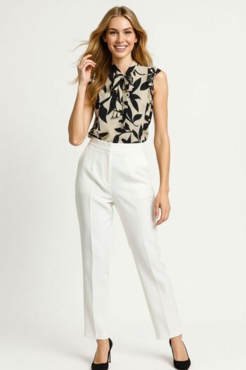 BLUSA CON LAZO EN EL CUELLO