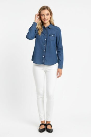 BLUSA MANGA LARGA DENIM