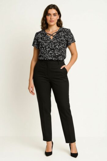 PLAYERA FLORAL CINTAS EN ESCOTE