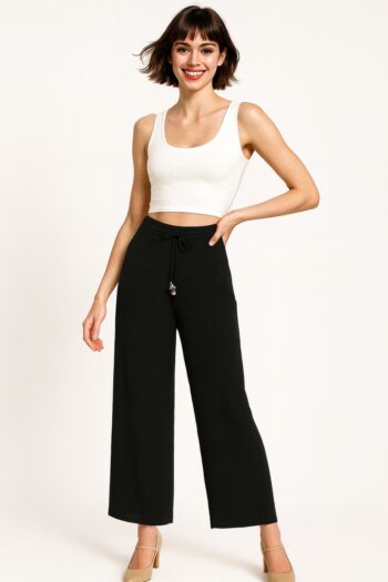 PANTALÓN CAPRI AMPLIO CON JARETA