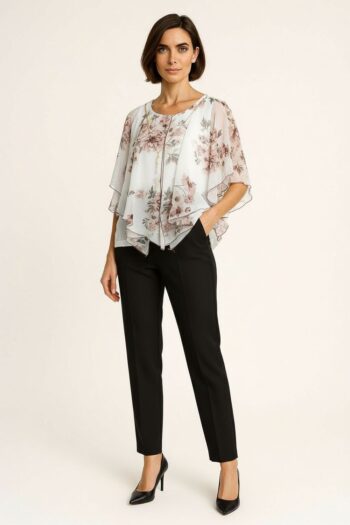 BLUSA FLORAL CON COLLAR LORELL