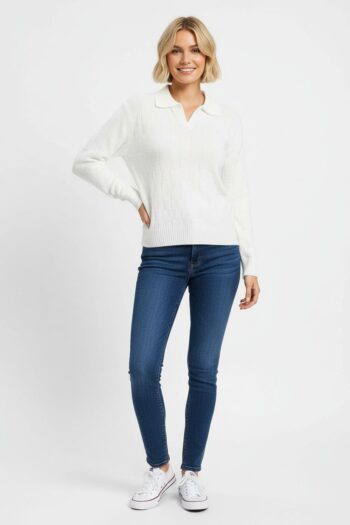 SUETER CUELLO POLO TEJIDO