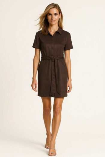 VESTIDO CAMISERO SUEDE