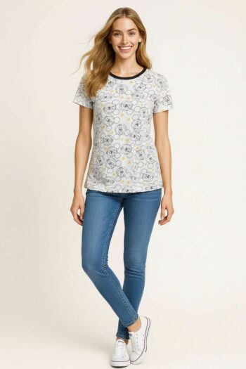 PLAYERA ESTAMPADA MICKEY REPETICIÓN