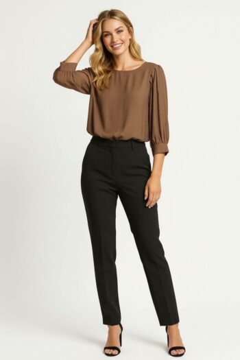 BLUSA MANGA TRES CUARTOS CON PUÑOS