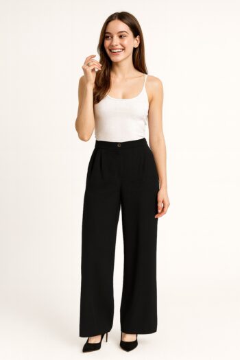 PANTALÓN PINZAS CON BROCHE