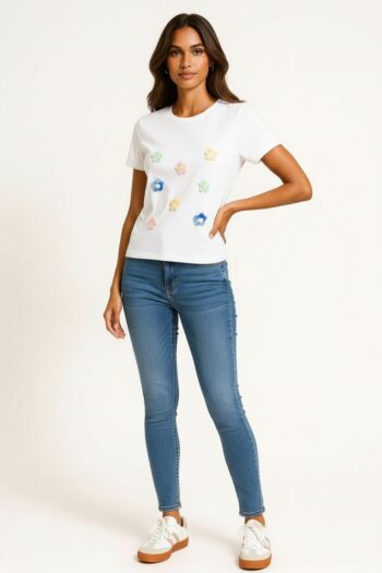 PLAYERA APLICACIÓN FLORES