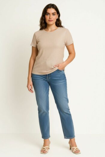 PLAYERA RIB CUELLO REDONDO