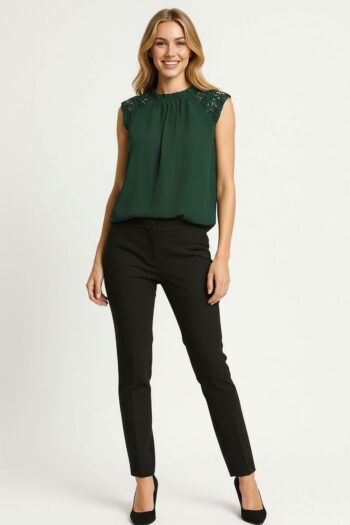 BLUSA SIN MANGAS DETALLE CROCHET