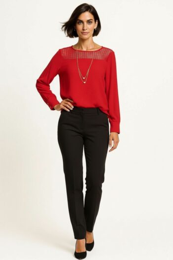 BLUSA MANGA LARGA CON COLLAR