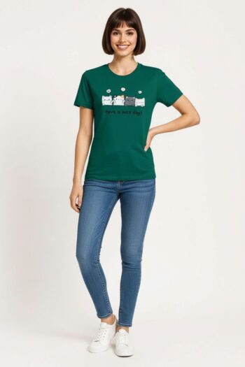 PLAYERA ESTAMPADO GATOS MENSAJE