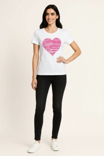 PLAYERA ESTAMPADA CORAZÓN