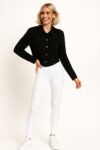 BLUSA SUEDE CON CINTURA MARCADA