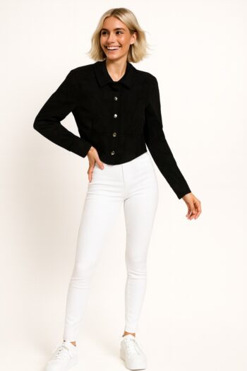BLUSA SUEDE CON CINTURA MARCADA