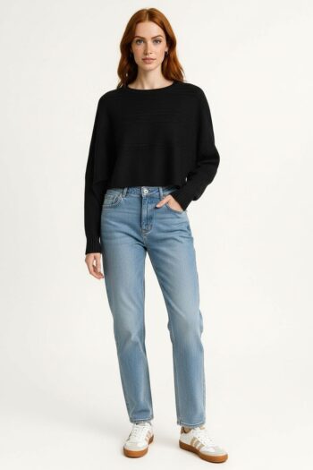 SUETER AMPLIO CON DETALLE TRENZADO