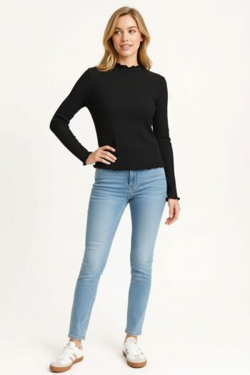 PLAYERA RIB CUELLO ALTO