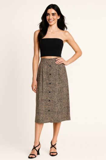 FALDA MIDI BOTONES AL FRENTE
