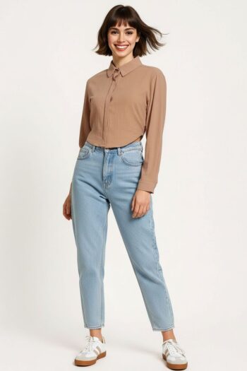 BLUSA CAMISERA MANGA LARGA