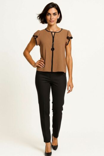 BLUSA CUELLO DETALLE CONTRASTE