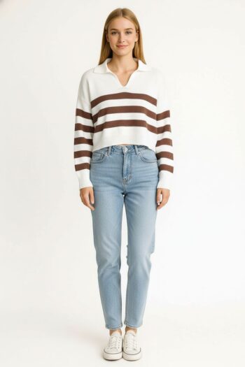 SUÉTER CON CUELLO CAMISERO