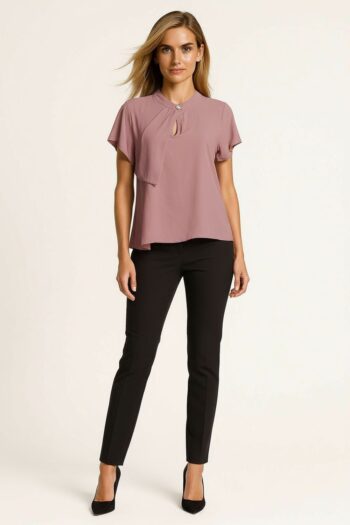 BLUSA ELEGANTE CUELLO LAZO