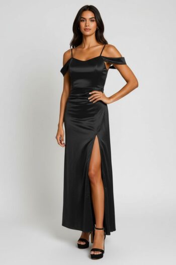 VESTIDO LARGO ESCOTE CUADRADO