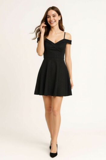 VESTIDO CORTO OFF SHOULDER