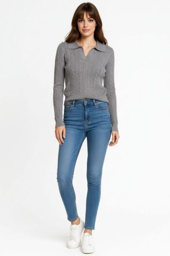 SUÉTER TEJIDO CON CUELLO POLO