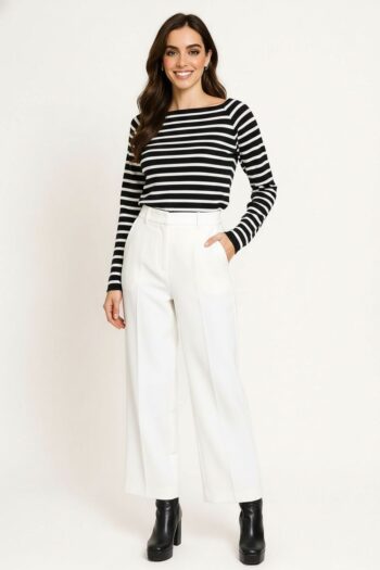 SUÉTER AJUSTADO DE CUELLO BARCO