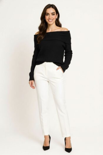 SUÉTER CON CUELLO DOBLADO