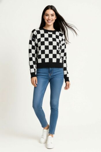 SUÉTER DE VISCOSA CON DISEÑO