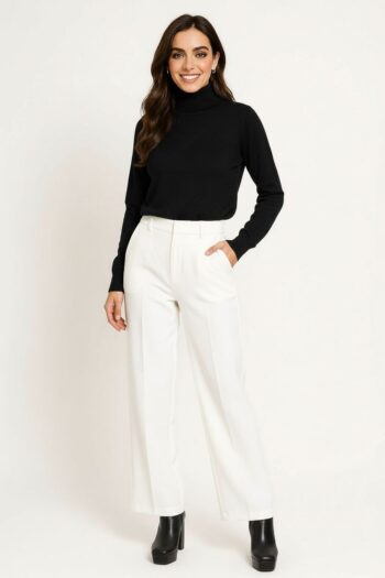 SUÉTER NYD DE CUELLO RUSO ACANALADO