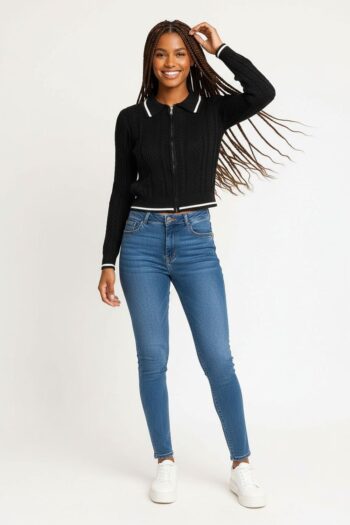 SUÉTER CON CUELLO CAMISERO