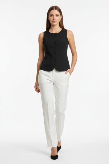 CHALECO LARGO CON BOTONES