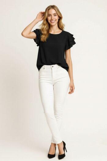 BLUSA CON MANGAS EN CAPAS