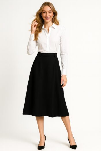 FALDA LARGA CON TRABAS