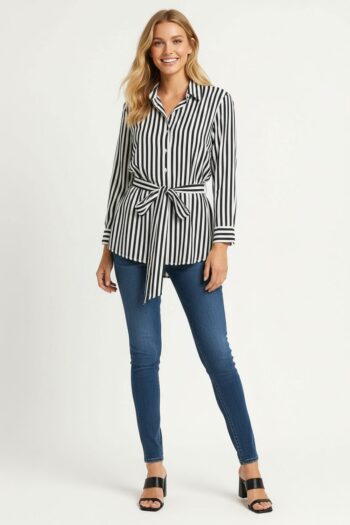 BLUSA CON CINTA AJUSTABLE
