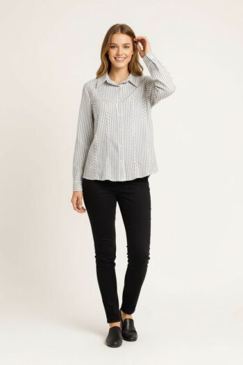 BLUSA FORMAL CON LINEAS FINAS