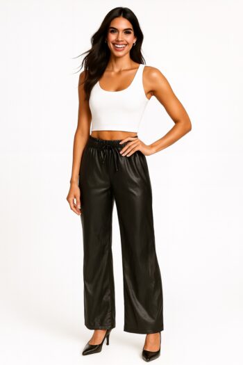 PANTALÓN RECTO CON AJUSTE DE JARETA