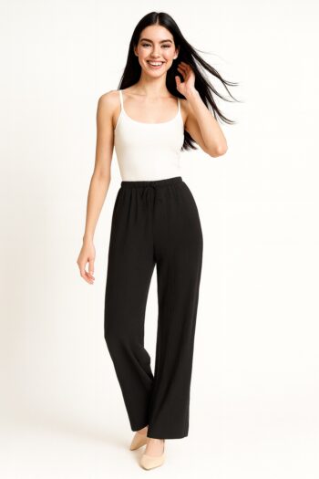 PANTALÓN CON PRETINA Y JARETA