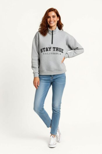 SUDADERA CON CIERRE FRONTAL