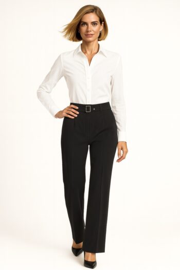 PANTALÓN CON CINTURÓN AJUSTABLE