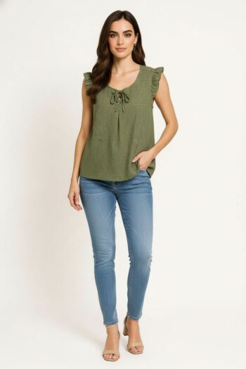 BLUSA CON MOÑO DECORATIVO