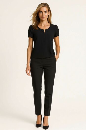 BLUSA CON HERRAJE EN ESCOTE