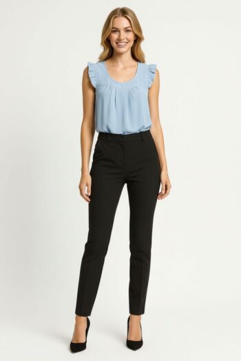 BLUSA CON PLIEGUES DECORATIVOS