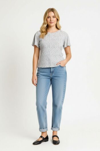 PLAYERA TEXTURA WAFFLE MANGA CORTA