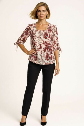 BLUSA CON COLLAR DECORATIVO