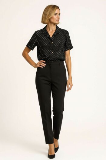 BLUSA CAMISERA CON ELÁSTICO EN PRETINA