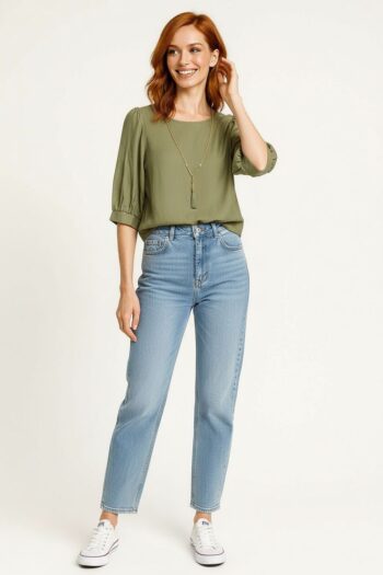 BLUSA CON DETALLE DE COLLAR